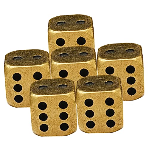 YARNOW 6Stücke Messing für Spiele Robuste Solide für Mathematikunterricht und Brettspiele Antik und Langlebig Rollenspiele und Partyspiele von YARNOW