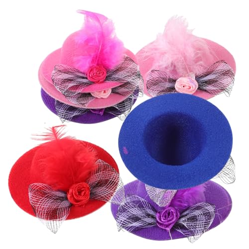 YARNOW 6Stücke Mini Hüte Für DIY Teepartys Haarschmuck Accessoires Für Puppen Kreative Bastelideen Für Puppen Umstyling Deko von YARNOW