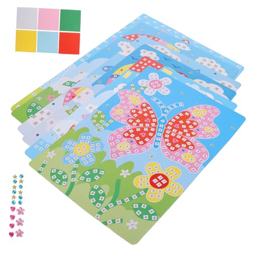 YARNOW 6Stücke Pädagogische Cartoon Puzzle Aufkleber Für Interaktives DIY Puzzle Material Für Kreative Bastelstunden Und Lernspiele Fördert Die Feinmotorik von YARNOW