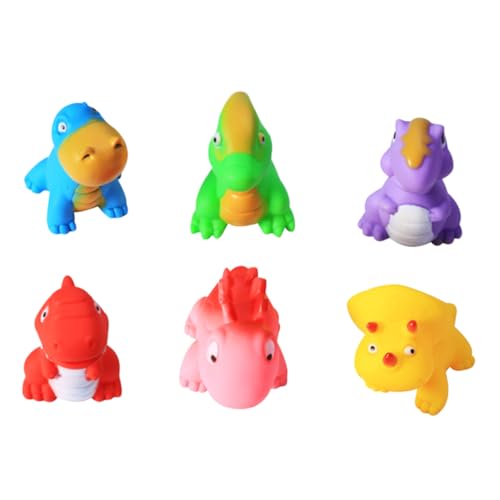 YARNOW 6Stücke Teiliges Badespielzeug für Lustige Dino Wasserspielzeuge Quitschspielzeug für Bad Sicheres Vinylmaterial Farbenfrohe Designs für Badewanne YARNOW 6Stücke Teiliges Badespielzeug für Lustige Dino Wasserspielzeuge Quitschspielzeug für Bad Sicheres Vinylmaterial Farbenfrohe Designs für Badewanne von YARNOW