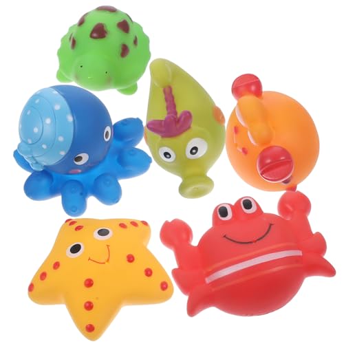 YARNOW 6Stücke Teiliges Badespielzeug für Wasserspielzeug mit Bunten Meerestieren für Badewanne Fördert Sensorische Erkundung Handentwicklung für Kleinkinder Junge Mädchen YARNOW 6Stücke Teiliges Badespielzeug für Wasserspielzeug mit Bunten Meerestieren für Badewanne Fördert Sensorische Erkundung Handentwicklung für Kleinkinder Junge Mädchen von YARNOW
