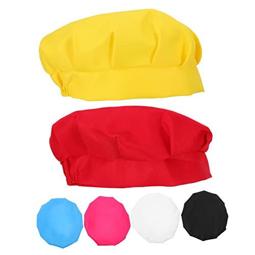 YARNOW 6Stücke Teiliges Chef Hut Unisex Baumwolltuch Backen Hut Vielseitig für Cosplay Fotografie und für Kleine und Kreative Bastler von YARNOW
