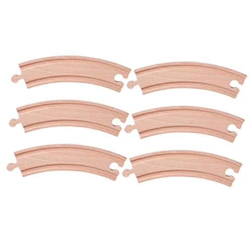 YARNOW 6Stücke Teiliges Holzspielzeug Bahngleise Zusammenbaubare Kinderbahnstrecke aus Hochwertigem Holz für Interaktive Spiele und Bildung für Kreative Spielmomente YARNOW 6Stücke Teiliges Holzspielzeug Bahngleise Zusammenbaubare Kinderbahnstrecke aus Hochwertigem Holz für Interaktive Spiele und Bildung für Kreative Spielmomente von YARNOW