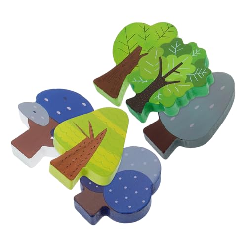 YARNOW 6Stücke Teiliges Set Holz Zuggleis Zubehör mit Bäumen für Kreative Spielwelten Lebendig Bemalte Dekorationen aus Natürlichem Holz für Holzspielzeug YARNOW 6Stücke Teiliges Set Holz Zuggleis Zubehör mit Bäumen für Kreative Spielwelten Lebendig Bemalte Dekorationen aus Natürlichem Holz für Holzspielzeug von YARNOW