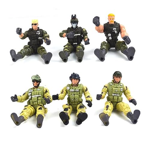 YARNOW 6Stücke Teiliges Special Forces Modellspielzeug Interaktive Soldatenfiguren Für Geschenkidee Für Jungen Und Sicher Und Langlebig von YARNOW