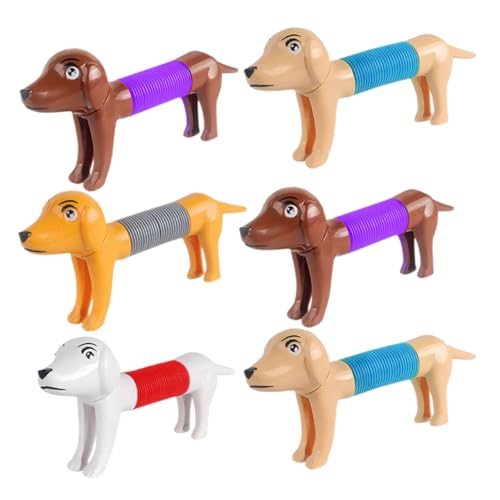 YARNOW 6Stücke Telekopisches Hundespielzeug Pop Tube Spielzeuge Zur Stressbewältigung Und Sensorischen Stimulation Für Lustiges Interaktives Für Tiere von YARNOW