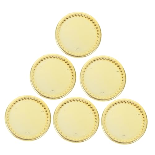 YARNOW 6Stücke Teller für Puppenhaus Goldene Mini Tabletts Küchenzubehör Realistische Dekoration für Mini Accessoires für Kreative Szenarien YARNOW 6Stücke Teller für Puppenhaus Goldene Mini Tabletts Küchenzubehör Realistische Dekoration für Mini Accessoires für Kreative Szenarien von YARNOW