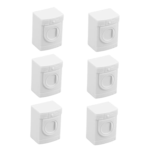 YARNOW 6pcs Miniaturpuppenwaschmaschinen Set DIY Dollhouse Möbel Realistisches Mini -gerätmodell Für Sammlerstücke Mini -Waschmaschine Spielzeug von YARNOW