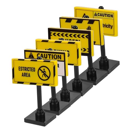 YARNOW 6pcs Verkehrsstraßenschilder Playset Plastic Street Schilder Mini Bauspielzeug Verkehrskegel Warnschild Sicherheitsausbildung Spielzeug Für Jungen Mädchen YARNOW 6pcs Verkehrsstraßenschilder Playset Plastic Street Schilder Mini Bauspielzeug Verkehrskegel Warnschild Sicherheitsausbildung Spielzeug Für Jungen Mädchen von YARNOW