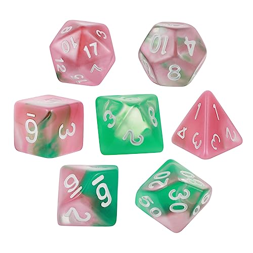 YARNOW 7 Stück Teiliges Set aus Mehrseitigen Acrylwürfeln für Brettspiele Langlebige Farbenfrohe Würfel für Partys und Unterhaltsame Spiele Leicht und Tragbar von YARNOW