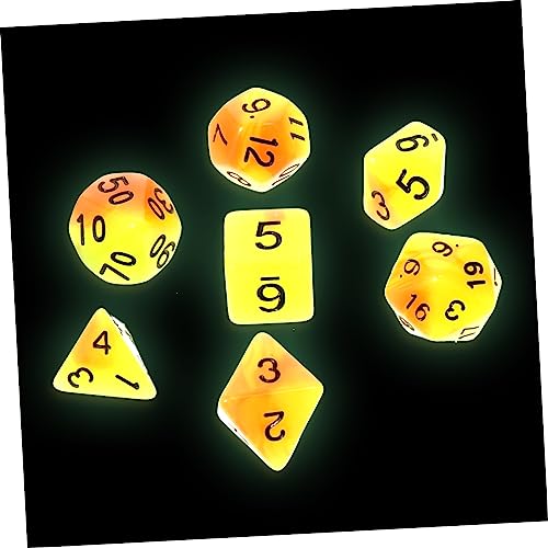 YARNOW 7 Stück Teiliges Zweifarbige Leuchtende für Lustige Partyspiele Mehrseitige Spielwürfel Spielzubehör für Freunde Familie und Kollegen YARNOW 7 Stück Teiliges Zweifarbige Leuchtende für Lustige Partyspiele Mehrseitige Spielwürfel Spielzubehör für Freunde Familie und Kollegen von YARNOW