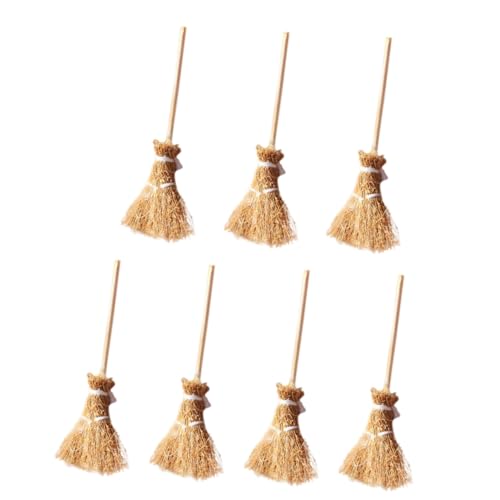 YARNOW 7 Teiliger Mini Besen Kleine Reinigungs Puppenhaus 112 Dekoration Outdoor Puppenhaus Besen Party Hexenkehrer Gepflegter Mini Bastelbesen Hexenbesenstiel Mini Khaki YARNOW 7 Teiliger Mini Besen Kleine Reinigungs Puppenhaus 112 Dekoration Outdoor Puppenhaus Besen Party Hexenkehrer Gepflegter Mini Bastelbesen Hexenbesenstiel Mini Khaki von YARNOW