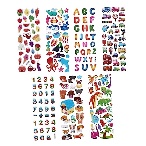 YARNOW 70 Blatt Aufkleber für Selbstklebende Sticker mit Zahlen Buchstaben und Tieren für DIY Projekte für Belohnungen und Bastelarbeiten YARNOW 70 Blatt Aufkleber für Selbstklebende Sticker mit Zahlen Buchstaben und Tieren für DIY Projekte für Belohnungen und Bastelarbeiten von YARNOW