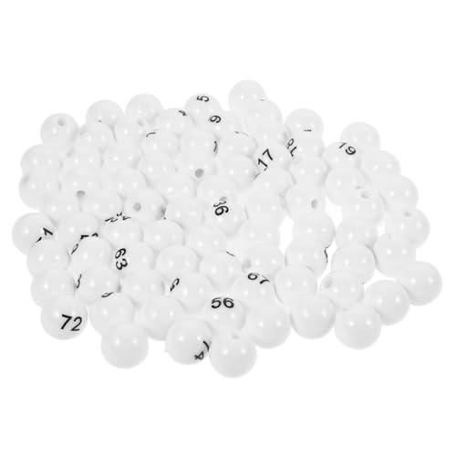 YARNOW 75Stücke Nummerierte Tombola Kugeln Aus Kunststoff Für Partyspiele Bingo Und Gewinnspiele Langlebig Tragbar Für Verlosungen Und Unterhaltung Bei Feiern von YARNOW