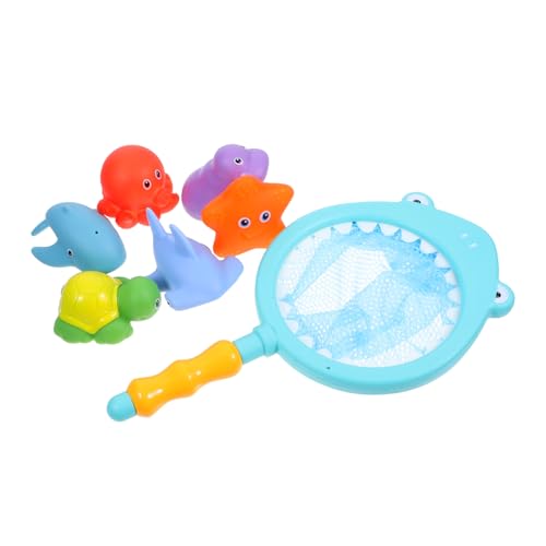 YARNOW 7Stücke Schwimmendes und Fisch Spritzspielzeug für Fischer Netz für Badewanne Pool und Strand Fördert und Lernen der Badewanne von YARNOW