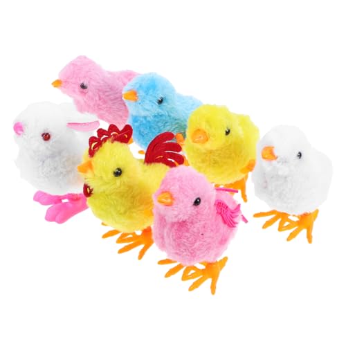 YARNOW 7Stücke Teiliges Flauschiges Küken Häschen Frühlingshaftes zum Aufziehen für Osterkörbe und Kindergeburtstagsfeiern Sicheres und Niedliches für Kleinkinder von YARNOW