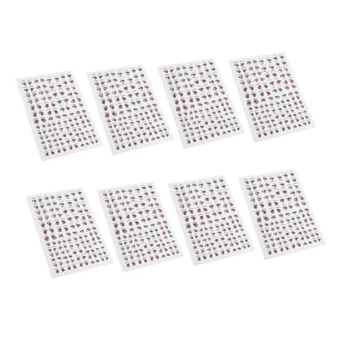YARNOW 8 Blatt Selbstklebende Augen Decals für Handgefertigte Figuren Bastelbedarf für Puppenliebhaber YARNOW 8 Blatt Selbstklebende Augen Decals für Handgefertigte Figuren Bastelbedarf für Puppenliebhaber von YARNOW