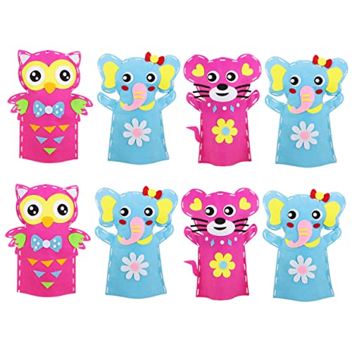 YARNOW 8 Sätze Teiliges für Kreative Handpuppen aus DIY Tierhandpuppen für Interaktive Spielzeuge Eltern Junge Mädchen Beziehung für Kindergarten und Bastelaktivitäten von YARNOW
