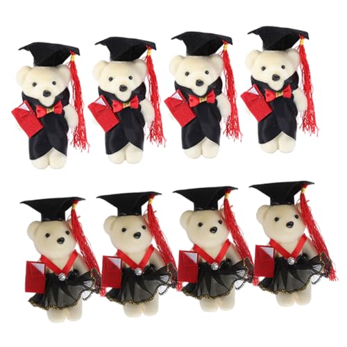 YARNOW 8 Stück Arztbär abschluss ausgestopfter bär Mini-Stoffbären Abschluss trägt Puppen Plüschbären Graduierung Plüsch Bärenpuppe Bärenschmuck für Blumenstrauß Abschlussbären Vlies YARNOW 8 Stück Arztbär abschluss ausgestopfter bär Mini-Stoffbären Abschluss trägt Puppen Plüschbären Graduierung Plüsch Bärenpuppe Bärenschmuck für Blumenstrauß Abschlussbären Vlies von YARNOW