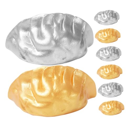 YARNOW 8 Stück Knödel-Modellspielzeug künstliche Nahrung Knödel Dekorationen Gemüseknödel simuliertes Essensdekor Lebensmittel-Requisiten, PVC von YARNOW