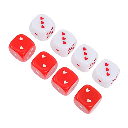 YARNOW 8 Stück Teiliges Chic Würfel Rot Weiß Kreative Punkte Party Zubehör Lustiges für Freunde von YARNOW