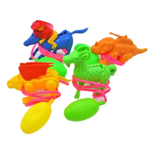 YARNOW 8 Stück Teiliges Horse Jumping aus PVC Luftdruckbetriebenes Hüpfendes Pferd Lustiges Kinderparty für Jungen und Mädchen Fördert Fingerkraft und Bewegung Zufällige von YARNOW