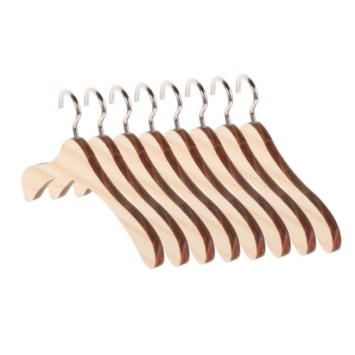 YARNOW 8 Stück Teiliges Mini Holz-kleiderbügel für Bjd Puppen Robuste Miniatur Kleiderbügel zur Organisation von Puppenkleidern Mänteln und Outfits im Puppenhaus von YARNOW