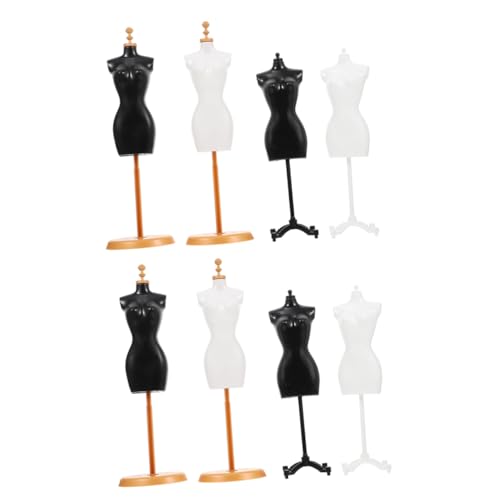 YARNOW 8 Stück Teiliges Puppenmodell Ständer Schwarz und Weiß Robuste Puppenbekleidungs Display Racks für Miniaturpuppen Dekoration für Puppenhäuser YARNOW 8 Stück Teiliges Puppenmodell Ständer Schwarz und Weiß Robuste Puppenbekleidungs Display Racks für Miniaturpuppen Dekoration für Puppenhäuser von YARNOW