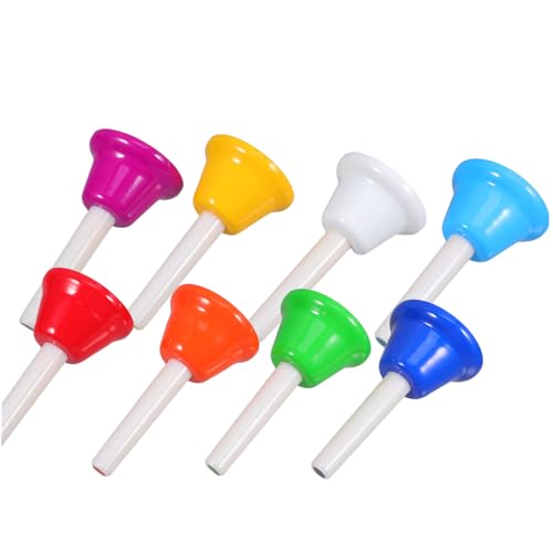 YARNOW 8 Stück Teiliges Set Handglocken für Bunte Musikinstrumente Musikalischer Fähigkeiten für Musikunterricht und Interaktives Spiel von YARNOW