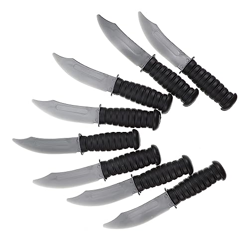 YARNOW 8 Stück Teiliges Set Spielzeugmesser Realistische Simulation Cutter für Halloween Deko und Cosplay Sichere Kunststoff Requisiten für Kreative Spiele und Aufführungen von YARNOW