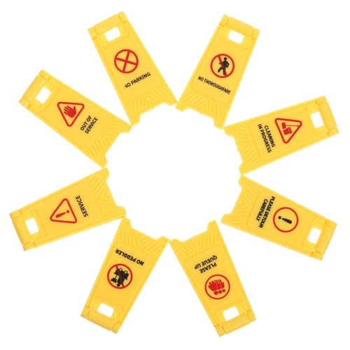 YARNOW 8 Stück Teiliges Verkehrsschilder Interaktive Warnschilder für Verkehrssicherheit und Kognitiven Fähigkeiten aus Langlebigem für Rollenspiele und Outdoor Aktivitäten von YARNOW