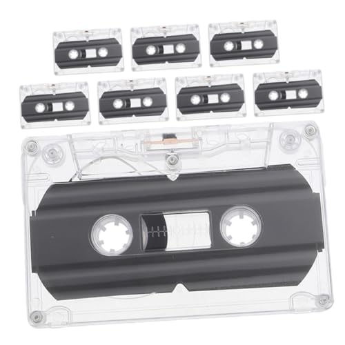YARNOW 8 Stück leeres Band Leere Kassette Kassettenrekord Kassettenklebebahn Kassettenmusik Mikrokassettenspieler Miniband Kassettenband leer Musikband Plastik Transparent von YARNOW