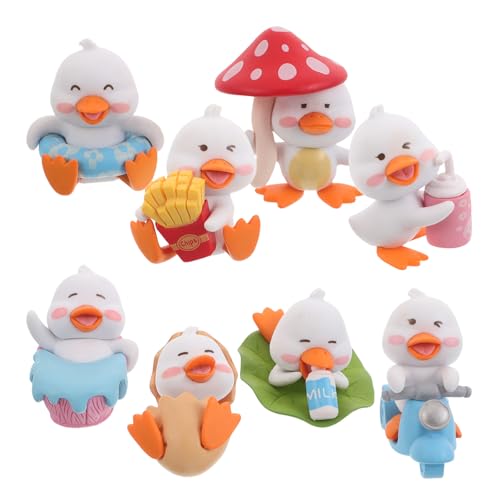YARNOW 8-teiliges Enten-Autozubehör: Kleine Enten – Miniatur-Modell für die Armaturenbrettdekoration im Auto – Tierfiguren für Büro, Schreibtisch, Partydekoration, Bonsai-Zubehör YARNOW 8-teiliges Enten-Autozubehör: Kleine Enten – Miniatur-Modell für die Armaturenbrettdekoration im Auto – Tierfiguren für Büro, Schreibtisch, Partydekoration, Bonsai-Zubehör von YARNOW
