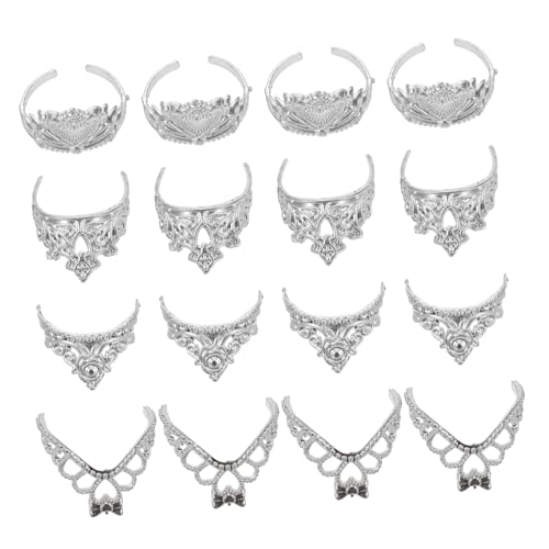 YARNOW 80 Stück Teiliges Miniatur Puppenkrönchen Bunte Kunststoff Tiara Haarreife Puppenhaus Zubehör für Rollenspiel Schmückendes Haaraccessoire für Dress Up und von YARNOW