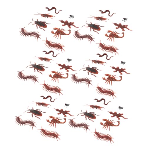 YARNOW 80 Stück Teiliges Realistische Plastik Insekten und Kleine Tiere Detailgetreu Geformt und Bemalt als Gruselige Halloween Deko und Streichspielzeug für April Fools Day und Partys von YARNOW
