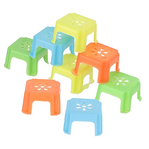 YARNOW 8Stücke Mini Hocker Aus Kunststoff Dekoration Für Puppenhäuser Gartenminiaturen Puppenmöbel Für Kreative Bastelprojekte von YARNOW