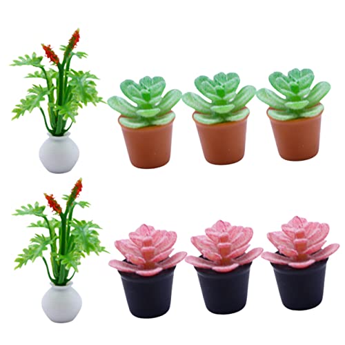 YARNOW 8Stücke Teiliges Miniaturpflanzen Für Puppenhaus Simulierte Bonsai Dekoration Für Mini Und Kunstpflanzen Für Kreative Gestaltung von YARNOW