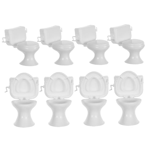 YARNOW 8Stücke Toiletten Für Puppenhäuser Teiliges Dekoratives Zubehör Für Puppenhausmöbel Zur Verschönerung Des Badezimmers Lebensechte Gestaltung Perfektes von YARNOW