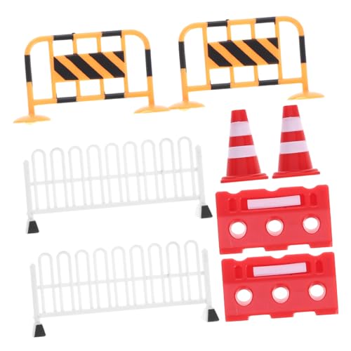YARNOW 8Stücke Verkehrszeichen Spielzeugset Für Teiliges Straßensperren Für Lernspiele Und Kreative Szenen Fördert Symbolerkennung Und Verkehrswissen von YARNOW