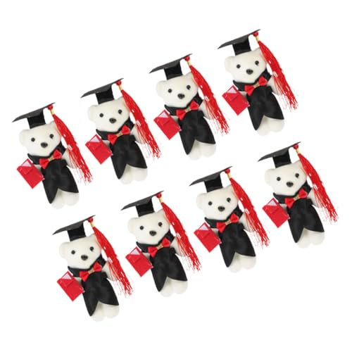 YARNOW 8pcs Abschlussfestes Bärenstrauß Material Für Die Abschlusssaison DIY Blume Entzückender Mini -plüschbär Für Die Abschlussfeier von YARNOW