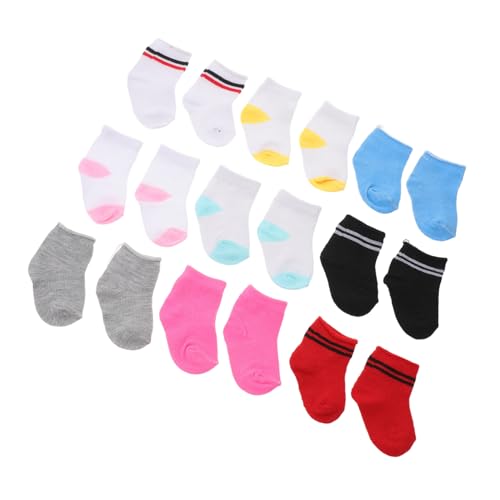 YARNOW 9 Paare Baumwoll Puppensocken für Mädchenpuppe Mini Gestreifte Atmungsaktive Doll Accessoires Weiche Schutzsocken für Puppenfüße Geburtstagsgeschenk YARNOW 9 Paare Baumwoll Puppensocken für Mädchenpuppe Mini Gestreifte Atmungsaktive Doll Accessoires Weiche Schutzsocken für Puppenfüße Geburtstagsgeschenk von YARNOW