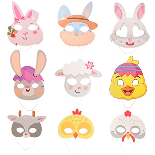 YARNOW 9 Stück Teiliges Bunte Papiertiermasken für Österliche Foto Requisiten und Kostüm Accessoires Pädagogisch und Vielseitig für Karneval Fasching Halloween und Partys YARNOW 9 Stück Teiliges Bunte Papiertiermasken für Österliche Foto Requisiten und Kostüm Accessoires Pädagogisch und Vielseitig für Karneval Fasching Halloween und Partys von YARNOW