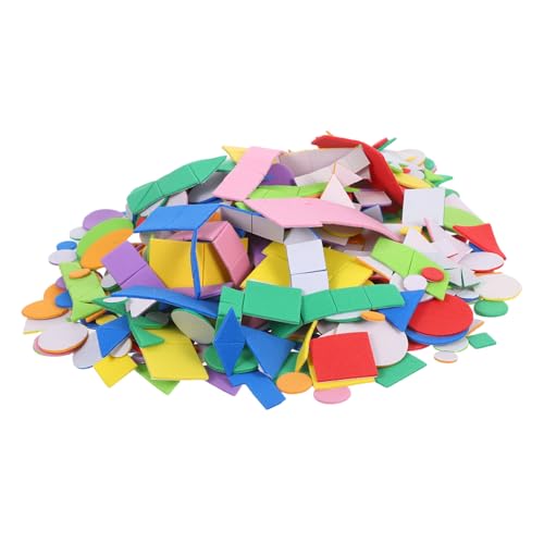 YARNOW 960 Stück Selbstklebende Schaumstoff Aufkleber Bunten Geometrischen Formen Kinderfreundliche Bastelmaterialien für Kreative Projekte Scrapbooking und Klassenzimmerdekoration von YARNOW