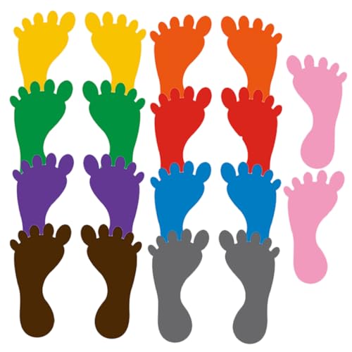 YARNOW 9Paare Fußabdruckaufkleber für Selbstklebende Bodenaufkleber für Kindergarten Spielzimmer und Flur Fördert Bewegung und Soziale und rutschfest YARNOW 9Paare Fußabdruckaufkleber für Selbstklebende Bodenaufkleber für Kindergarten Spielzimmer und Flur Fördert Bewegung und Soziale und rutschfest von YARNOW