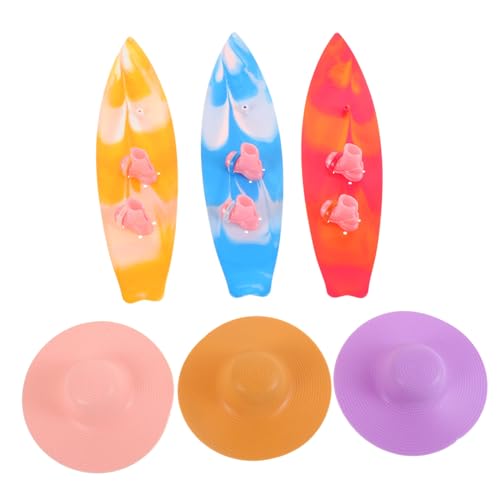 YARNOW 9Stücke Teiliges Mini Surfbrett mit Puppenschuhen und Puppenhut Strandspielzeug für Dekoration für Sommer Mottopartys und Geburtstagsfeiern YARNOW 9Stücke Teiliges Mini Surfbrett mit Puppenschuhen und Puppenhut Strandspielzeug für Dekoration für Sommer Mottopartys und Geburtstagsfeiern von YARNOW