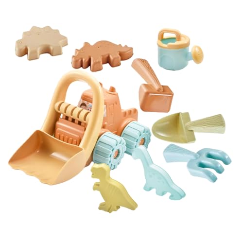 YARNOW 9pcs Strandspielzeug Für Kinder Sandschlossspielzeug Sandspielzeug Rechenschaufel Bewässerung Dinosaurier Tiere Sandform Sandkasten Badewater Außenspielzeug Spielzeug von YARNOW