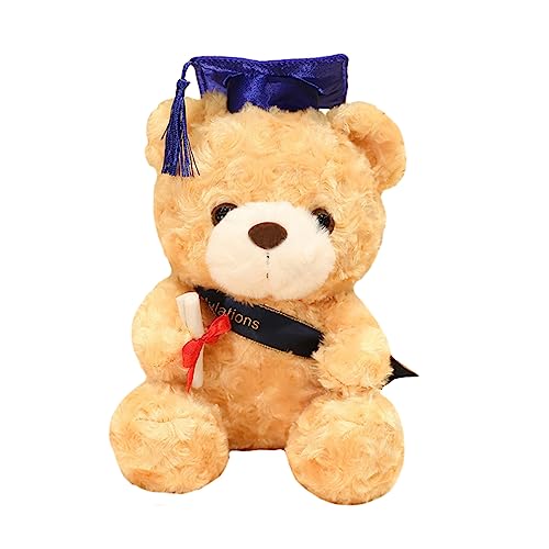 YARNOW Abschlussbär Plüsch mit Doktorhut Süßes zur Graduation für Teenager und Abschlussgeschenk für Freunde und Familie Kuscheltier mit Einzigartigem Design Hellbraun Blau YARNOW Abschlussbär Plüsch mit Doktorhut Süßes zur Graduation für Teenager und Abschlussgeschenk für Freunde und Familie Kuscheltier mit Einzigartigem Design Hellbraun Blau von YARNOW
