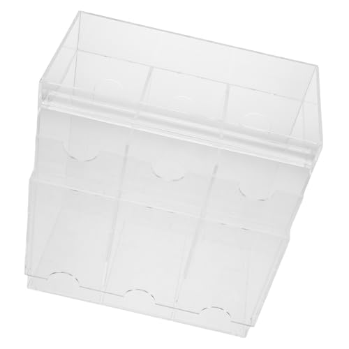 YARNOW Acryl Kartenbox mit Stabilem Sockel Transparenter Booster Card Dispenser und Organizer Multifunktionaler Kartensortierer mit Mehreren Fächern für Trading Cards Visitenkarten und von YARNOW