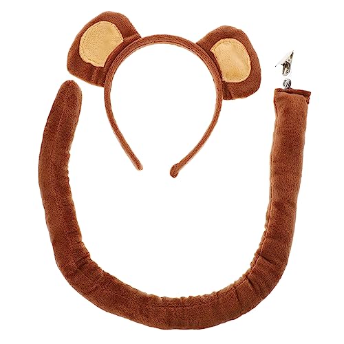 YARNOW Affenkostüm Set mit Ohr Haarreif und Niedliche Tierkostüm Dekoration für Partys und Cosplay Leicht und Bequem Kreatives Fotorequisit von YARNOW