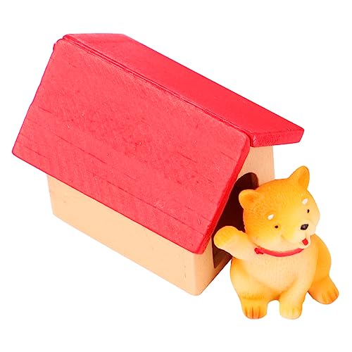 YARNOW Akita Hund Figur Mit Hölzerner Hundehütte Dekoration Für Puppenhaus Und Mikrowelt Zubehör Realistische Szene Für Sammler YARNOW Akita Hund Figur Mit Hölzerner Hundehütte Dekoration Für Puppenhaus Und Mikrowelt Zubehör Realistische Szene Für Sammler von YARNOW